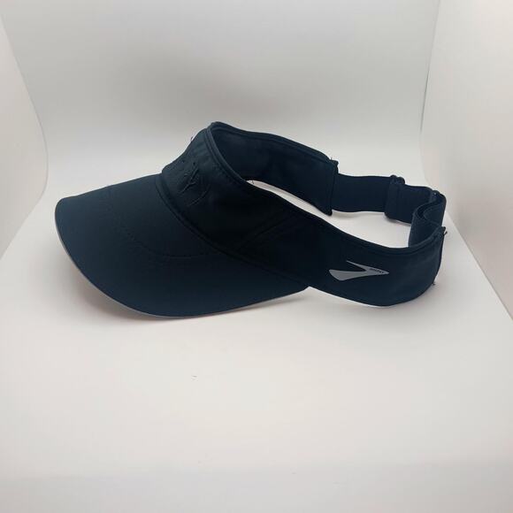 Run Happy Brooks Chaser jogging visor black embroidered athleisure hat women - Picture 2 of 3